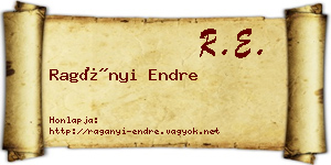 Ragányi Endre névjegykártya